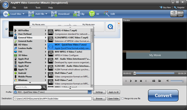 convert vob to mp4 windows movie maker