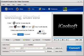 iCoolsoft Creative Zen Video Converter 3.1.12 full