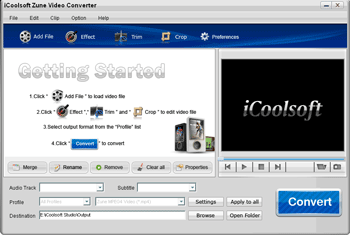 iCoolsoft Zune Video Converter 3.1.10 full